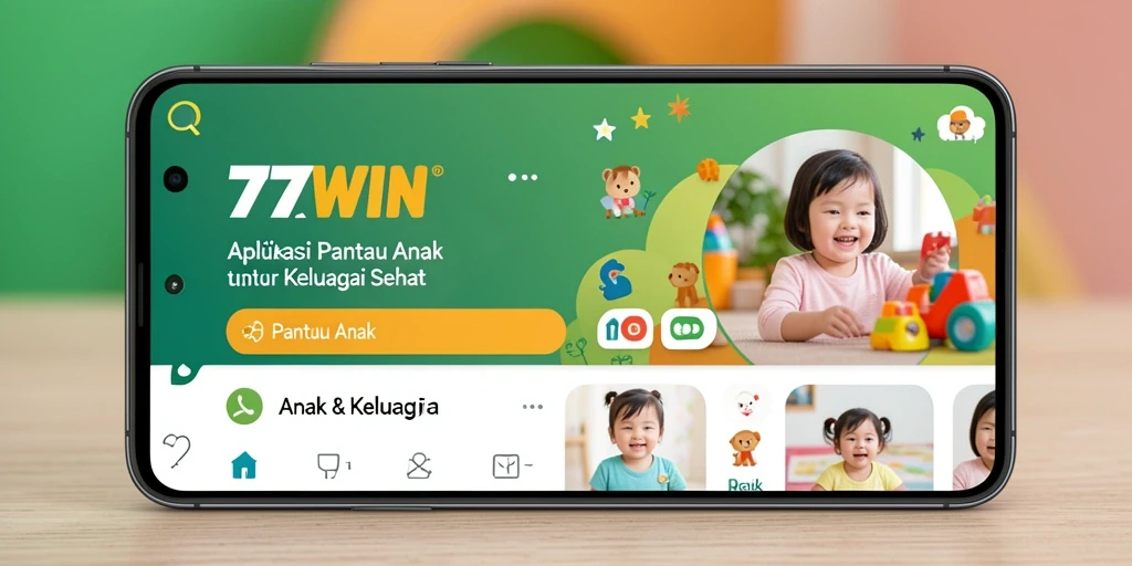 Antarmuka aplikasi 77WIN untuk pemantauan anak yang intuitif.
