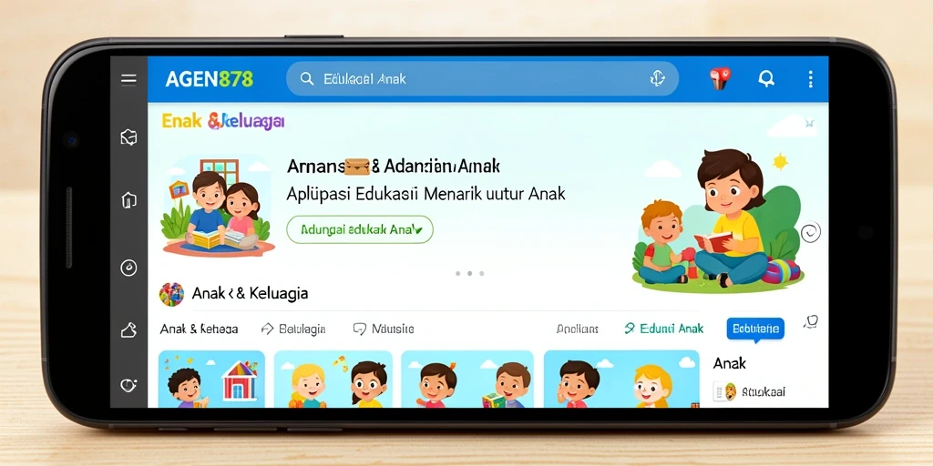 Tampilan antarmuka AGEN878 yang menarik dan ramah anak.