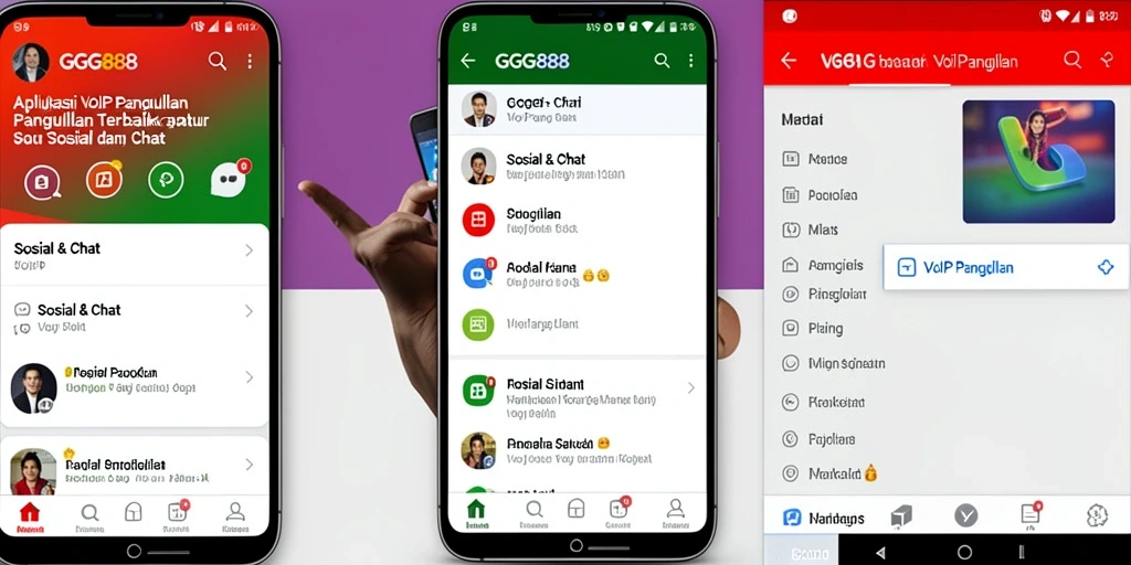 Tampilan antarmuka GGG888 yang intuitif untuk VoIP Panggilan.
