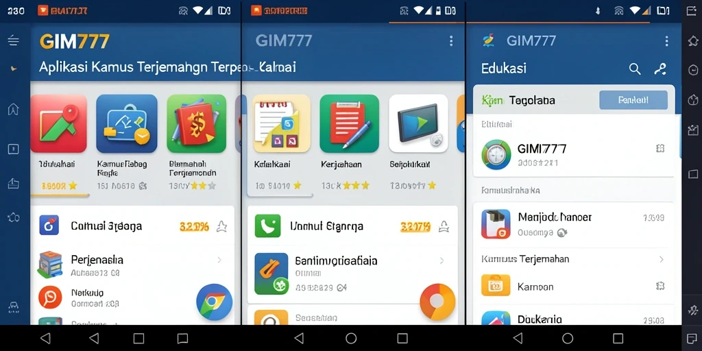 Antarmuka GIM777 menampilkan fungsi Kamus Terjemahan yang sederhana dan efisien.