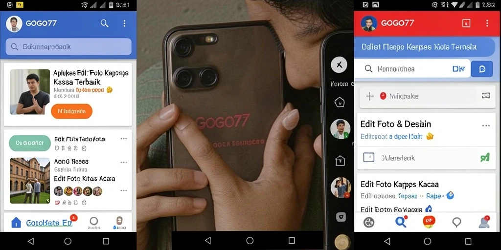 Tampilan antarmuka GOGO77 untuk Edit Foto Kertas Kaca.