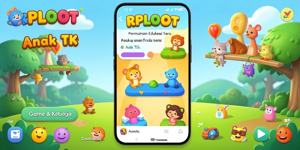 Tampilan antarmuka RPLOOT yang ceria dan interaktif untuk anak-anak.