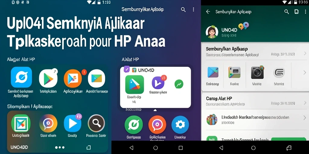 Tampilan antarmuka utama aplikasi UNO4D untuk menyembunyikan aplikasi.
